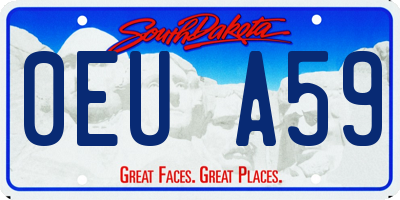 SD license plate 0EUA59
