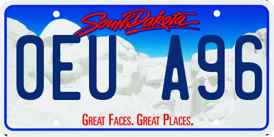 SD license plate 0EUA96