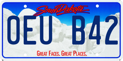 SD license plate 0EUB42