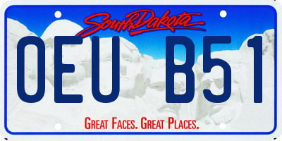 SD license plate 0EUB51