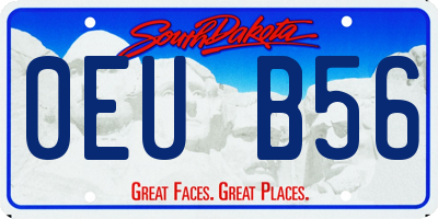 SD license plate 0EUB56