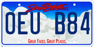 SD license plate 0EUB84