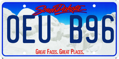 SD license plate 0EUB96