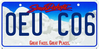 SD license plate 0EUC06