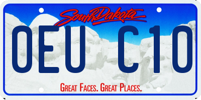 SD license plate 0EUC10
