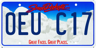 SD license plate 0EUC17