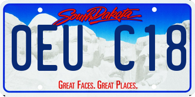 SD license plate 0EUC18