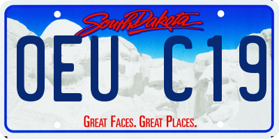 SD license plate 0EUC19