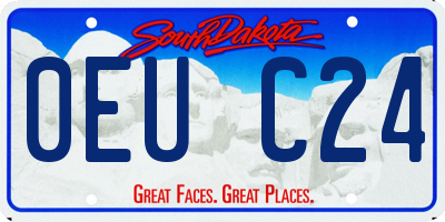 SD license plate 0EUC24