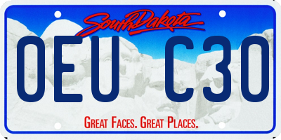 SD license plate 0EUC30