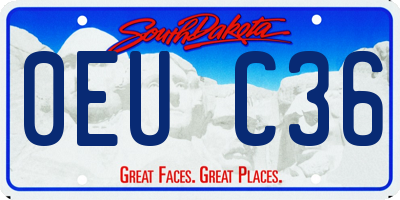 SD license plate 0EUC36
