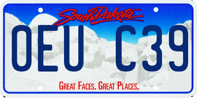 SD license plate 0EUC39