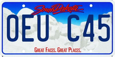 SD license plate 0EUC45