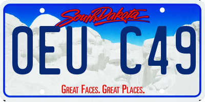 SD license plate 0EUC49