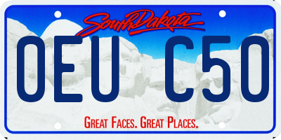 SD license plate 0EUC50