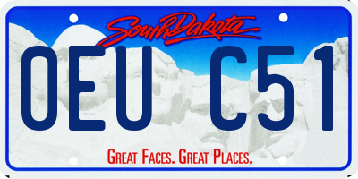 SD license plate 0EUC51