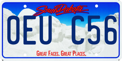 SD license plate 0EUC56