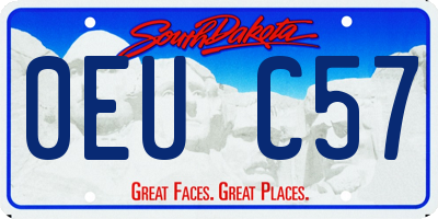 SD license plate 0EUC57