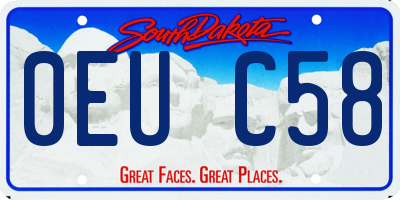 SD license plate 0EUC58