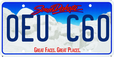 SD license plate 0EUC60