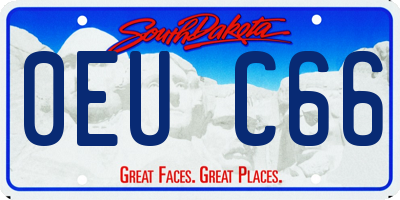 SD license plate 0EUC66