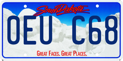 SD license plate 0EUC68