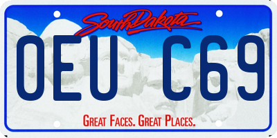 SD license plate 0EUC69