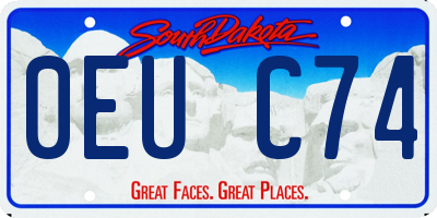 SD license plate 0EUC74