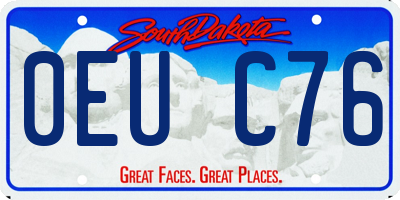 SD license plate 0EUC76