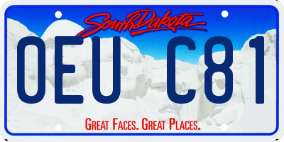 SD license plate 0EUC81