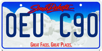 SD license plate 0EUC90