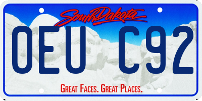 SD license plate 0EUC92