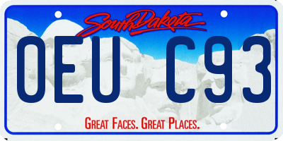 SD license plate 0EUC93