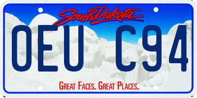 SD license plate 0EUC94