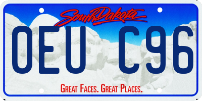 SD license plate 0EUC96