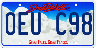 SD license plate 0EUC98