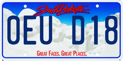 SD license plate 0EUD18
