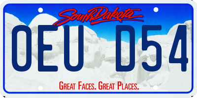 SD license plate 0EUD54
