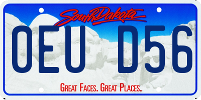 SD license plate 0EUD56