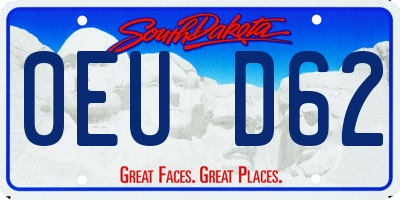 SD license plate 0EUD62