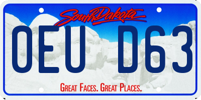 SD license plate 0EUD63