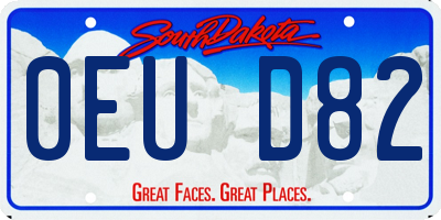 SD license plate 0EUD82