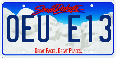 SD license plate 0EUE13