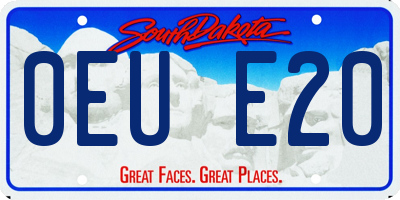SD license plate 0EUE20