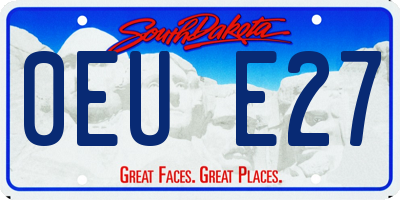 SD license plate 0EUE27