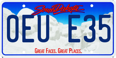 SD license plate 0EUE35