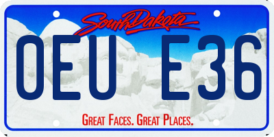 SD license plate 0EUE36