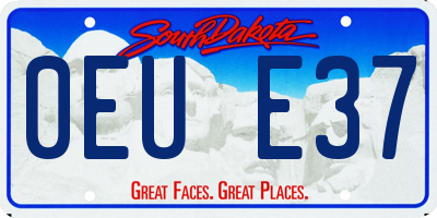 SD license plate 0EUE37