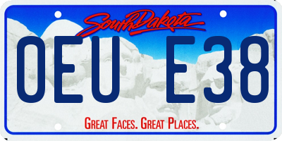 SD license plate 0EUE38