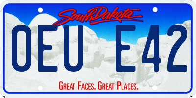 SD license plate 0EUE42